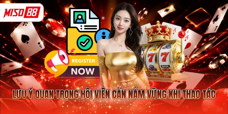 Lưu ý quan trọng hội viên cần nắm vững khi thao tác